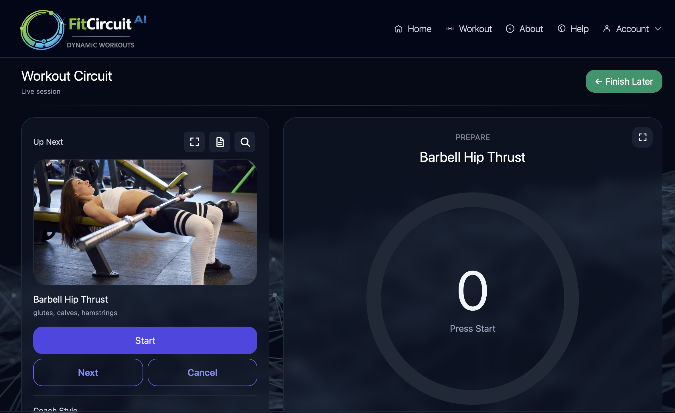 Generated workout preview